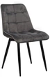 Стул для кухни и гостиной Vetro Mebel N-46 Серый (N-46-grey-velvet/ black) - изображение 1