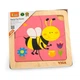 Дерев'яний міні-пазл Viga Toys Бджілка, 4 ел. (SKU-50138) 15 x 15 x 1 см - зображення 1