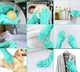 Силіконові багатофункціональні рукавички для миття та чищення Magic Silicone Gloves Бірюза - зображення 4
