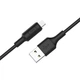 Кабель HOCO X25 USB to Micro 2A, 1m, PVC, PVC connectors, Black (6957531080121) - изображение 3
