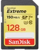Карта памяти SanDisk 128GB SDXC C10 UHS-I U3 R150/W70MB/s Extreme (SDSDXV5-128G-GNCIN) - изображение 1