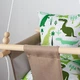 Тканевые подвесные качели Infancy Дино Зеленые бежевая основа - изображение 4