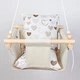 Тканевые подвесные качели Infancy Молочные с коричневыми сердцами - изображение 2
