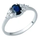 Срібна каблучка з натуральним сапфіром 1.175ct, вага виробу 2,36 гр (1938263) - зображення 1