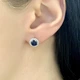Серебряные серьги с натуральным сапфиром 1.766ct (1966709) - изображение 3
