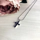 Серебряный крестик с сапфиром 0.6ct (1966662) - изображение 2