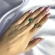 Серебряные серьги с натуральным изумрудом 5.008ct (2062059) - изображение 3