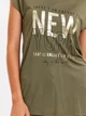 Футболка Lc Waikiki New York XS Хакі (LCW Woman -1464) - зображення 4