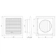 Решетка EUROPLAST ND12R регулируемая с фланцем белая - изображение 2