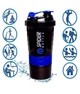 Шейкер Spider Bottle 2Go 500 мл + 2 отсека (по 100 мл) Черный с синим - изображение 4