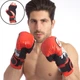 Перчатки гибридные кожаные для единоборств Twins 0275 размер 12 унций Red-Black - изображение 1