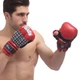 Перчатки кожанные для смешанных единоборств MMA, самбо, джиу-джитсу, карате FAIRTEX LD-FGVB17 12 унций красные - изображение 5