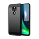 Чохол Lenuo Carbon Fiber для Motorola E7 Plus Black - изображение 1