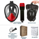 Маска для плавання Seagard Easy Breath II L/XL Чорно-червона панорамна з кріпленням для камери - зображення 2