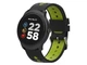 Смарт-годинник Canyon Oregano CNS-SW81 Black/Green; 1.3" (240х240) сенсорний / Nordic NRF52832 / RAM 128 КБ / 512 КБ вбудованої / Bluetooth 4.2 / 43.6 х 43.6 х 12.5 мм, 60 г / IP68 / 200 маг / чорно-зелений - зображення 1