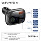 FM-трансмиттер BASEUS T-TYPED PLUS Bluetooth MP3 Quick Charger Type-C Модулятор с функцией быстрой зарядки NEW MODEL S13 Black - изображение 4
