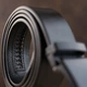 Ремень мужской c затемненным матовым металлом Vintage 20270 Черный - изображение 5