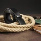 Чоловічий ремінь шкіряний Vintage leather-20269 115 см Чорний - зображення 6