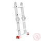 Лестница INTERTOOL LT-0028 алюминиевая мультифункциональная трансформер 4x2 ступ. 2,50 м - изображение 4