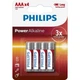 Батарейка PHILIPS LR03 AAA Alkaline Power * 4 (LR03P4B/10) - зображення 1
