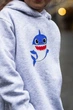 Худі для дівчинки Baby Shark (Бейбі Шарк) Сірий меланж (Xd14 gray (98-104) - зображення 3