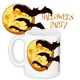 Кружка с принтом Halloween party луна и летучие мыши 330 мл - изображение 1