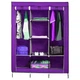Складной тканевый шкаф для одежды HCX AG Storage Wardrobe 88130 на 3 секции Purple - изображение 2