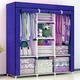 Складной тканевый шкаф для одежды HCX AG Storage Wardrobe 88130 на 3 секции Cyan - изображение 1