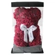 Мишка из роз в коробке Flower bear 40 см - Бордовый - изображение 3