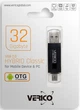 Флеш память USB Verico Hybrid Classic 32GB USB 2.0 + microUSB Black (1UDOV-MIBK33-NN) - изображение 2
