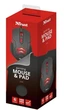 Миша Trust Ziva (21963) Black USB + килимок - зображення 7