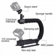 Стабилизационная ручка-держатель Puluz (Steadicam U-Grip)+ микрофон для фото и видео камер, телефонов, экшн камерам (01030) - изображение 3