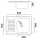 Мийка кухонна HAIBA 65x50 decor (HB0553) - зображення 2