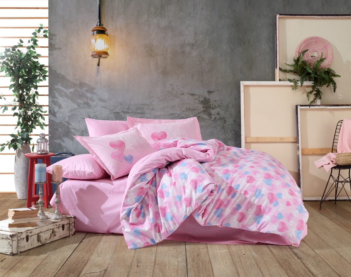 

Комплект постельного белья Hobby Poplin Lavida 160x220 Розовый