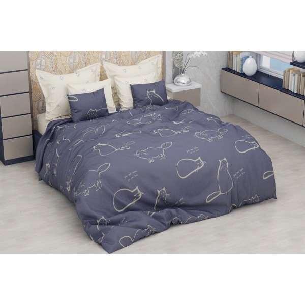 

Комплект постельного белья SoundSleep Cute Cats бязь евро