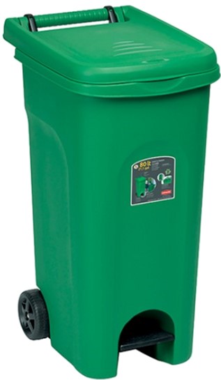

Мусорный бак Stefanplast Urban Eco System с педалью 80 л Зеленый