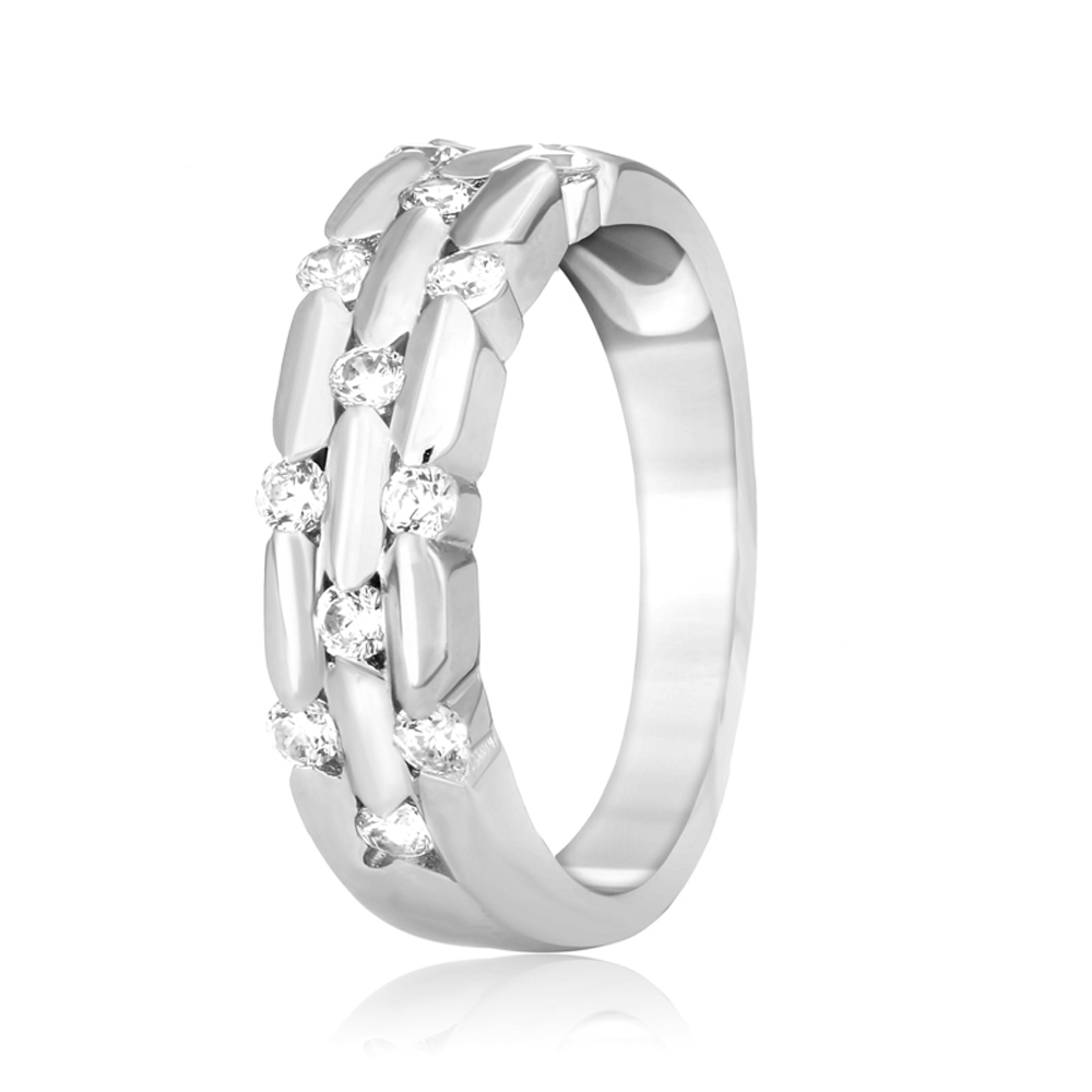 

Серебряное кольцо Silvex925 18.4 мм с фианитом (вес 3 г) модели КК2Ф/210-Л