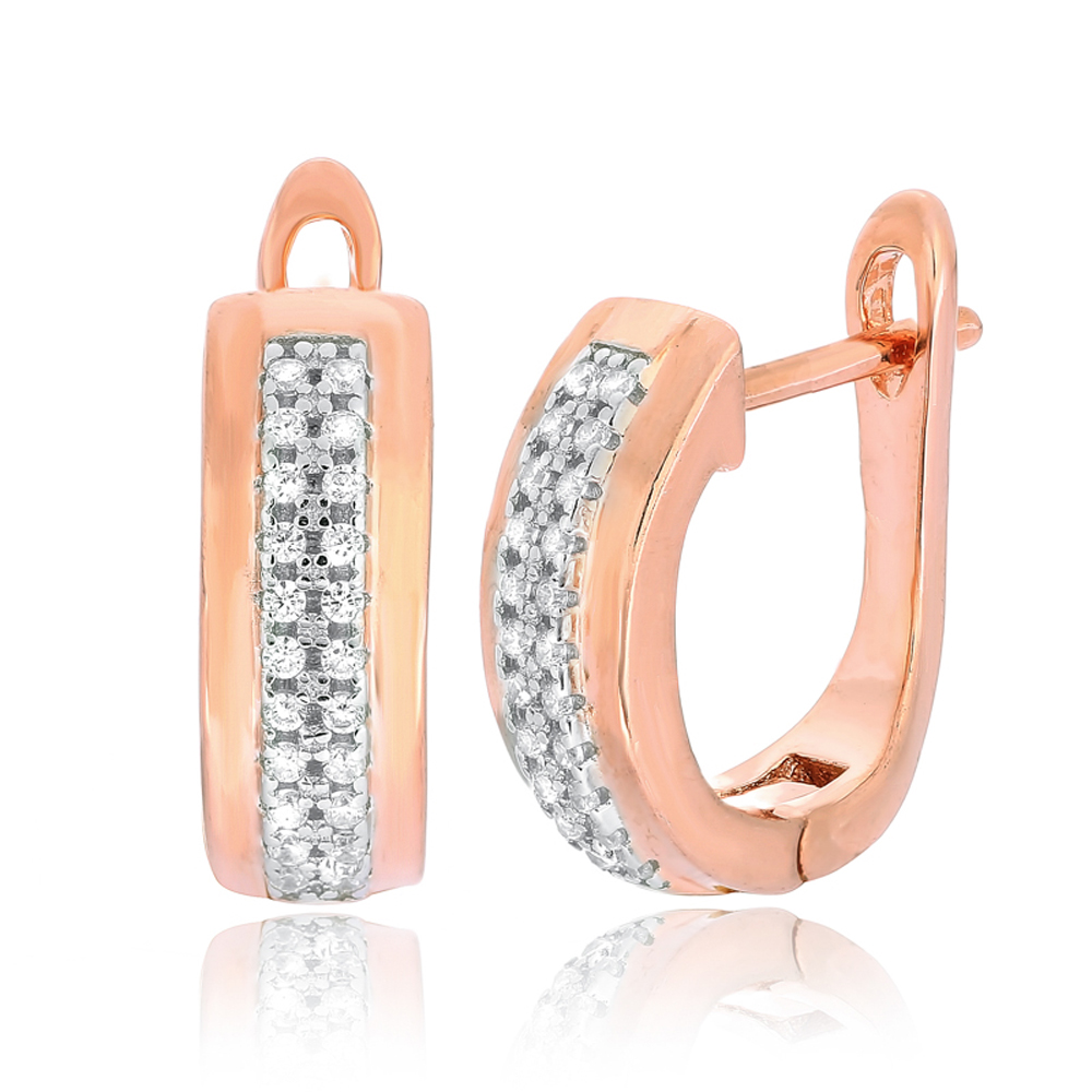 

Серебряные серьги Silvex925 с фианитом (вес 5.1 г) модели СК3Ф/215