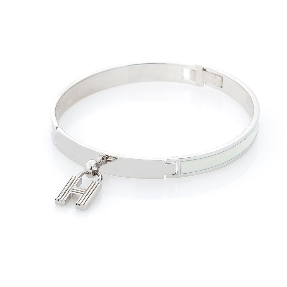 

Серебряный браслет S-ONIKS с буквой «Н» со вставкой эмали и фианита (18.9 г) модели 14766-18,9