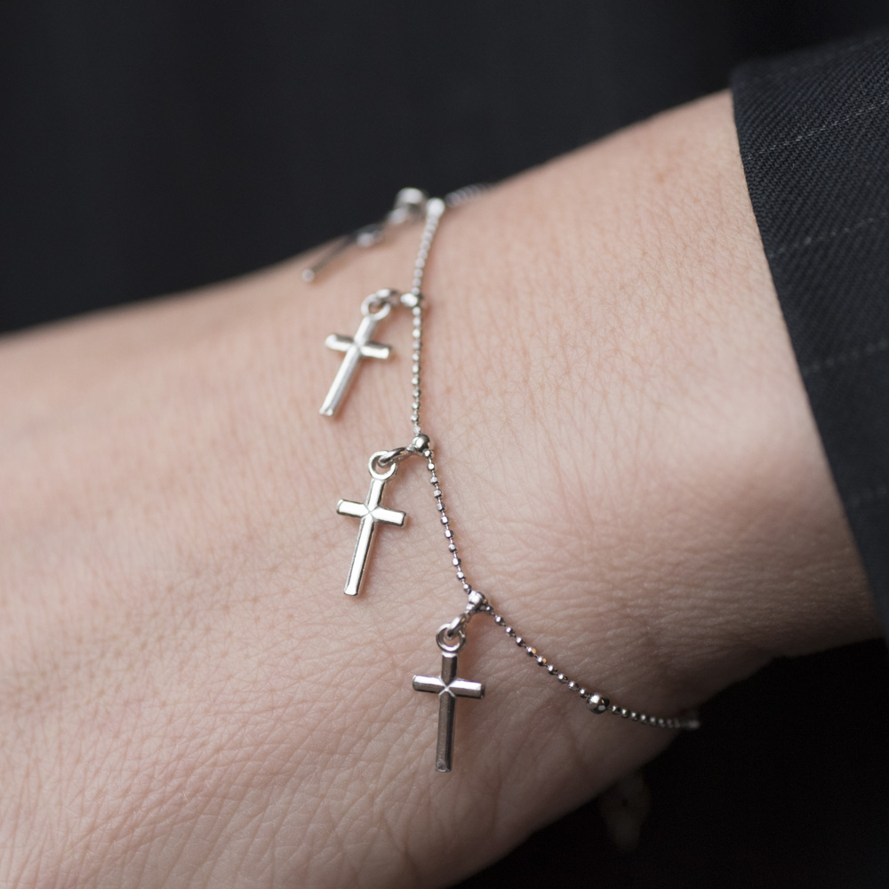 

Серебряный браслет S-ONIKS с крестиками 19 см (2.6 г) модели 141222-2,6-19