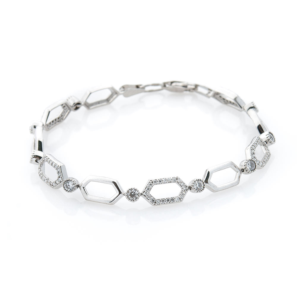 

Серебряный браслет S-ONIKS 18 см с фианитом (7.4 г) модели 14761-7,4-18
