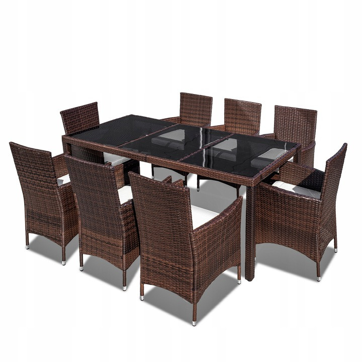 

Комплект мебели из техноротанга BAHAMA SET MAX Коричневый 8 стульев + стол