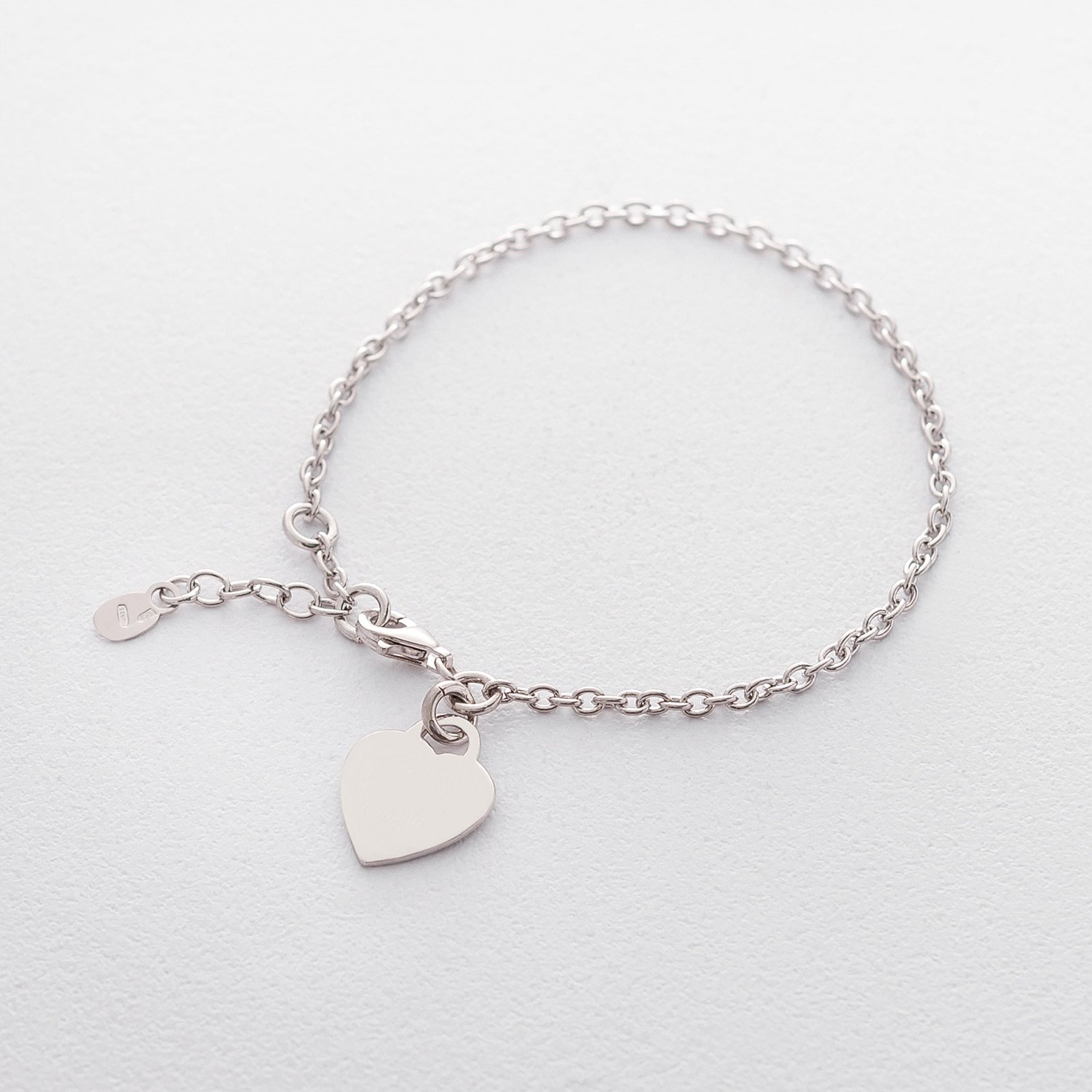 

Серебряный браслет S-ONIKS «Сердечко» под гравировку 19 см (4.1 г) модели 141354-4,1-19