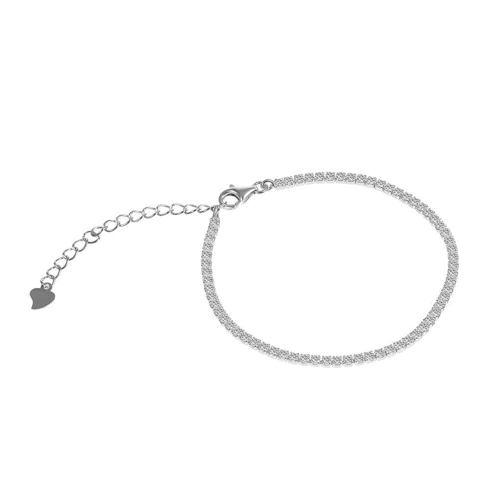 

Серебряный Браслет Silvex925 15+5 ±2 см с фианитом (вес 3.8 г) модели Б2Ф/1003