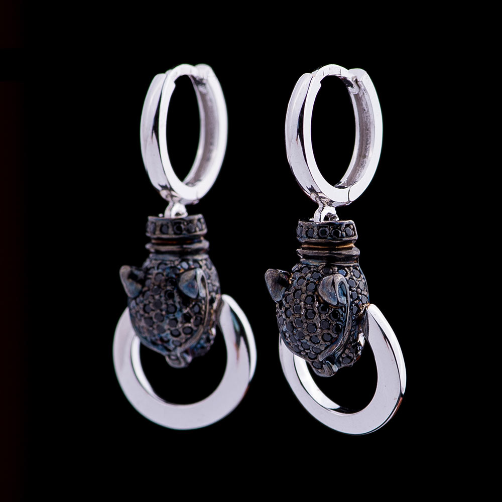 

Золотые серьги G-ONIKS «Пантеры» с фианитом (7.66 г) модели с04482-7,66