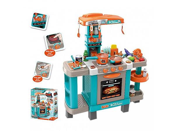 

Игровой набор кухня с посудой, духовкой, бирюзовая Shu Jie toys (008-939A)