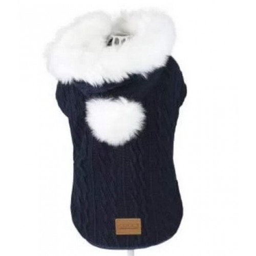 

Свитер для собак Croci Cushy Blue с капюшоном Синий 40 см