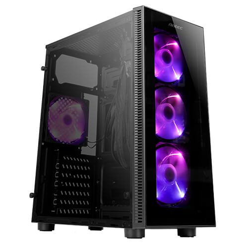 

Корпус Antec NX210 Gaming, MidT, 2*USB2.0, 1*USB3.0, 4*120мм ARGB,стекло(бок.панель),без БП,черный