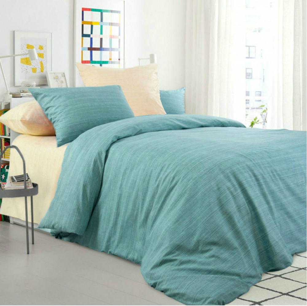 

Комплект постельного белья Komfort-tekstil Эко 5+2, перкаль (Евро на резинке)