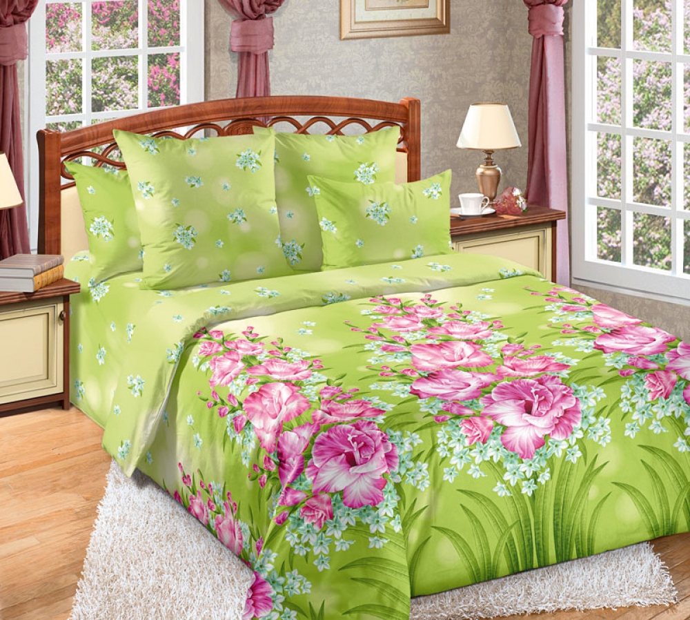 

Комплект постельного белья Komfort-tekstil Медея, перкаль (Евро)